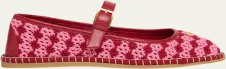 Valentino Garavani Crochet Mary Jane Ballerina Flats