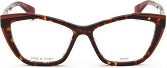 Rag & Bone Ladies Brown Rectangular Eyeglass Frames RNB3038/G-1