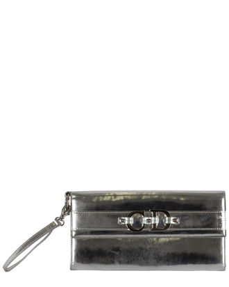Dior Silver Leather Pochette (Authentic Pre-Loved)