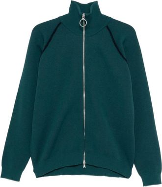 1989 STUDIO 1989 Studio, Hoodies & sweatvesten, Heren, Groen, XL, Full Zip Raglan Sweater
