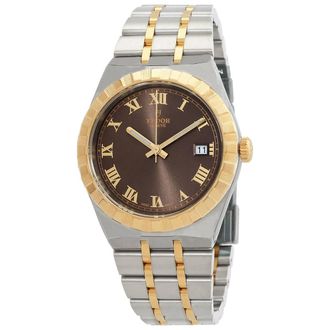 Tudor Royal Automatic Chocolate Brown Dial Two-Tone Mens Watch M28503-0007