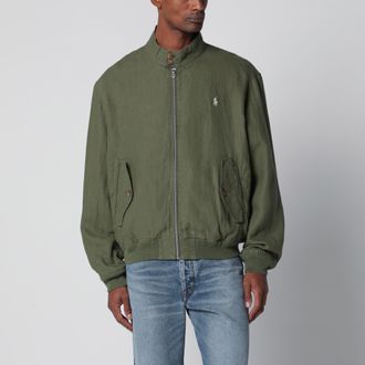 Polo Ralph Lauren Dark green linen zip-up jacket
