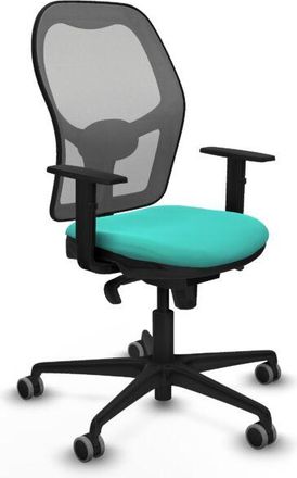 Piqueras y Crespo Piqueras Y Crespo - Jorquera Sincro Malla Gris Similpiel Turquesa Brazos 1d Base Nailon Ruedas 65mm Engomada