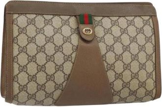 Gucci Pre-owned Clutches, female, Beige, Size: ONE SIZE Pre-owned Plastic Clutch