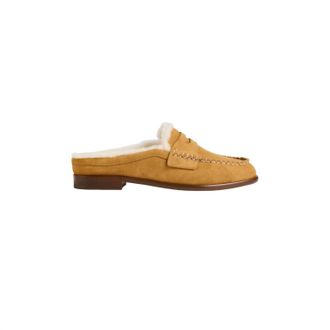 Rag & Bone Womens Carter Suede Shearling Mule In Caramel