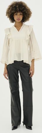 Culture Blouse met lange mouwen Relaxed fit Whitecap white