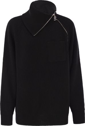 Sportmax Sportmax Salpa Cashmere Blend Sweater With Zip