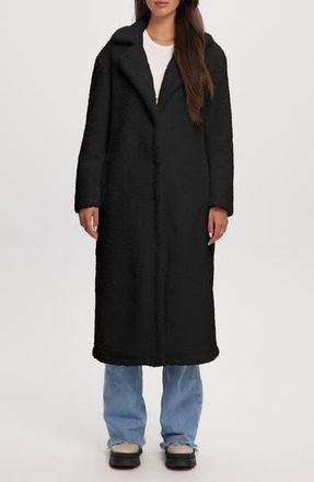 Noize Franny Faux Shearling Coat in Black at Nordstrom Rack, Size Medium