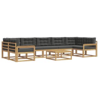 vidaXL Conjunto De Sof&aacute;s De Exterior 6 Pcs Blanco Y Antracita Vidaxl