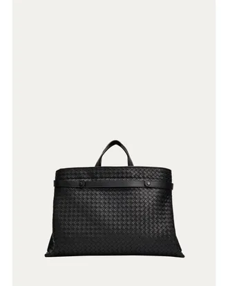 Bottega Veneta Mens Intrecciato Leather Tote Bag