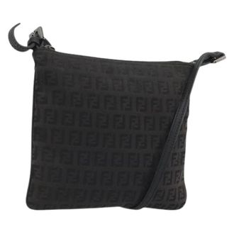 Fendi Pre-owned Leren Cross Body Bag - Dames - Pre-owned - Zwart - Maat: ONE Size Leer
