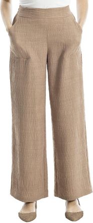 Max Studio Textured Woven Wide Leg Pant