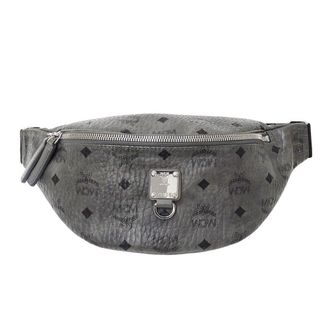 MCM Mcm Gray Coated Canvas Sling Bag (Pre-Owned)