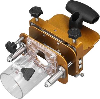 OEM Plantilla De Mortajado 2 En 1 De Acero Inoxidable, Ancho, Profundidad Y Altura De Ranura Ajustables, Localizador Y Posicionador De Fresadora De Madera