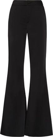 Philipp Plein Wide Trousers, female, Black, Size: M Flare Trousers
