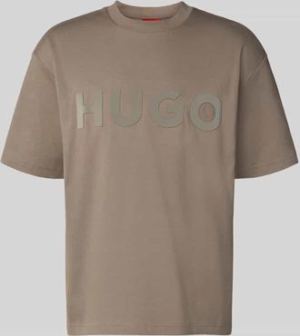 HUGO BOSS Relaxed Fit T-Shirt aus reiner Baumwolle Modell DINKEE in Mittelbraun, Gr&ouml;&szlig;e XXL