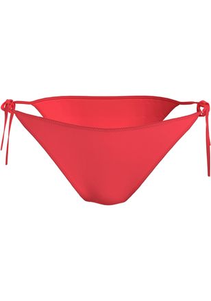 Calvin Klein Swimwear Bikini-Hose STRING SIDE TIE, Damen, Gr. XXL (46), N-Gr, rot (signal rot), Jersey, Polyester, CALVIN KLEIN SWIMWEAR, unifarben mit Farbeinsatz, Badehos