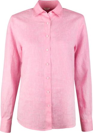 Stenstr&ouml;ms Oversized Linnen Shirt - Dames - Overhemden - Roze - M - Linnen - Overhemden
