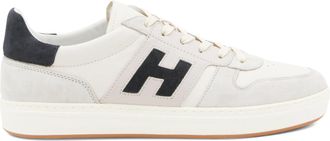 Hogan Off-White Low-Top Suede Accent Sneakers