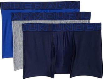 Under Armour 3-Pack Performance Tech Solid 3 Boxer Briefs Mens Underwear Royal Heather : 2XL, Elastane/Mesh/Polyester