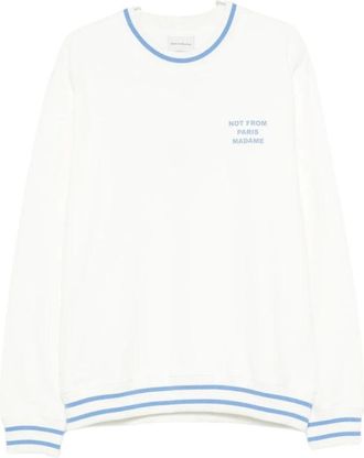 Dr&ocirc;le de Monsieur Hoodies & sweatvesten, Heren, Wit, XL, Katoen, Slogan Sport Sweatshirt