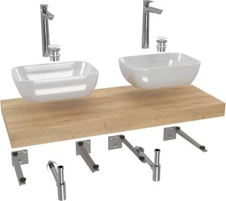 Puma Naturel - Conjunto De Ba&ntilde;o Hansgrohe Con Dolce 120x8x50 Cm, Roble Halifax Ksetdo18