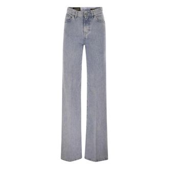 Dondup Amber Five-Pocket Jeans - female - Dondup - Wide Jeans - Gray - W29 - Jeans