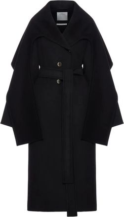 Sportmax Cappotto con cintura - Nero