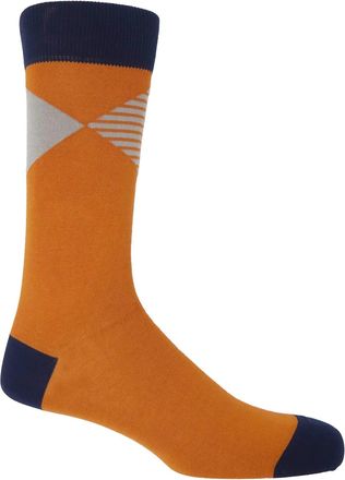 Peper Harow Big Diamond Mens Socks - Orange