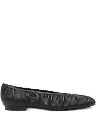 Bibi Lou ruched ballet flats - Black