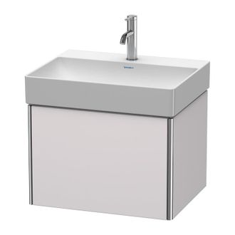 Duravit Duravit Xsquare Unidad De Tocador De Pared 58,4 X 46,0 Cm, 1 Extra&iacute;ble, Para Lavabo Durasquare 235360, Color (frente/cuerpo): Blanco Lila Seda Laca Ma