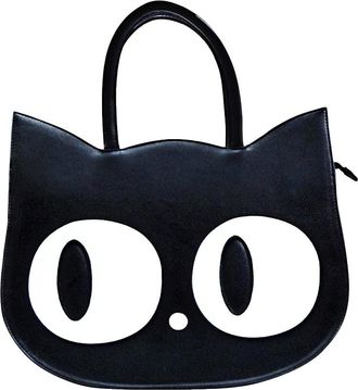 Banned apparel Black Kitty Gothic Emo Cat Eyes Paw Heart of Gold Handbag Bag