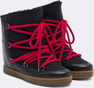 Isabel Marant Nowles leather and suede snow boots