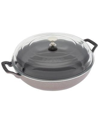 Staub Cast Iron 3.5Qt Lilac Braiser With Glass Lid