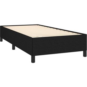 vidaXL Estructura De Cama Sin Colch&oacute;n Tela Negro 90x190 Cm Vidaxl
