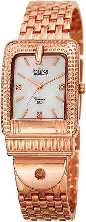 Bürgi Quartz White Dial Rose Gold-tone Ladies Watch BUR171RG