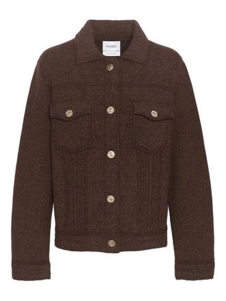 Barrie knitted jacket - women - Cashmere/Cotton - M - Brown