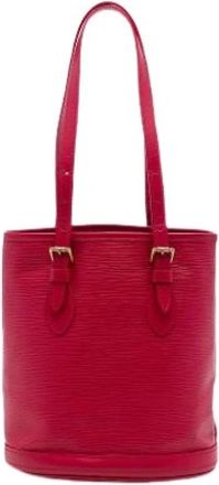 Louis Vuitton Tweedehands leren Louis Vuitton tassen - Dames - Vintage Tas - Rood - ONE Size - Vintage
