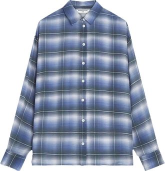 Maison Kitsun&eacute; plaid buttoned shirt - Blue