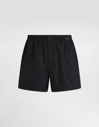Dolce & Gabbana Logo-print Poplin Boxer Shorts - Man Multicolor 4