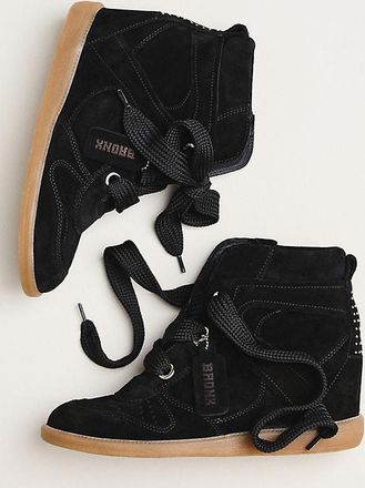 Bronx Jae-yy Suede Wedge Sneakers