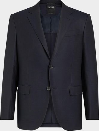 Ermenegildo Zegna Men & apos;s Solid Trofeo Wool Regular-Fit Blazer Jacket