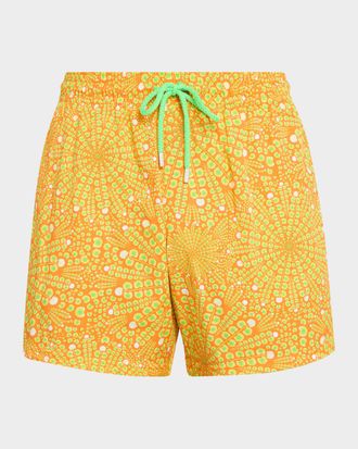 Vilebrequin Men & apos;s Mosaic Urchin Stretch Nylon Swim Trunks