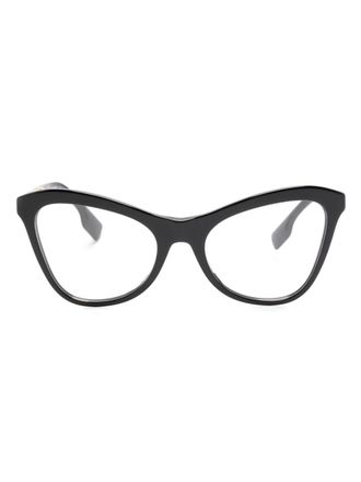 Burberry Sunglasses Bril met vlinder montuur - Zwart