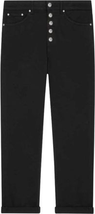 Dondup Loose fit jeans met juweelknoop - Dames - Slim Fit Jeans - Zwart - W29 - Katoen - Jeans