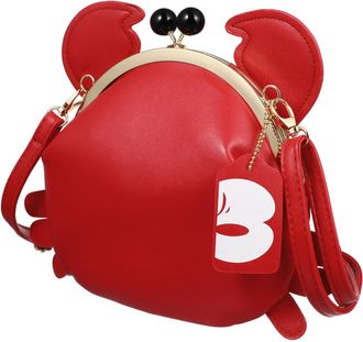 Generic PU Red Crab Claw Crossbody Shoulder Bag Cartoon Crab Shaped Handbag Satchel Purse for Women Lightweight PU Leather Suitable for Casual and Travel Use