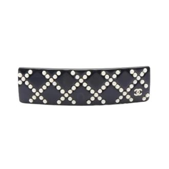 Chanel Pre-owned Accessories, female, Black, Size: ONE SIZE Pre-owned Matelasse Coco Mark Barrette Accessory