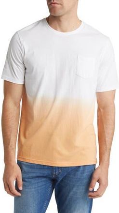 Stone Rose Dip Dye Pocket T-Shirt in Papaya at Nordstrom Rack, Size 6(Xxl)