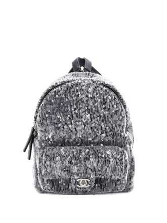 Chanel Waterfall Sequins with Leather Mini backpack - Grigio