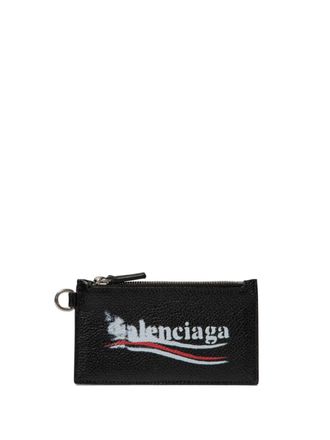 Balenciaga Portacarte con stampa - Nero